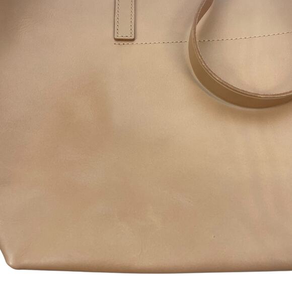 Madewell Medium Essentials Leather East West Tote Bag Carved Wood Tan - Picture 12 of 12